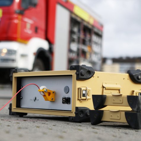 Kabeldrohne Feuerwehr Kite 75 im Einsatz am Tether