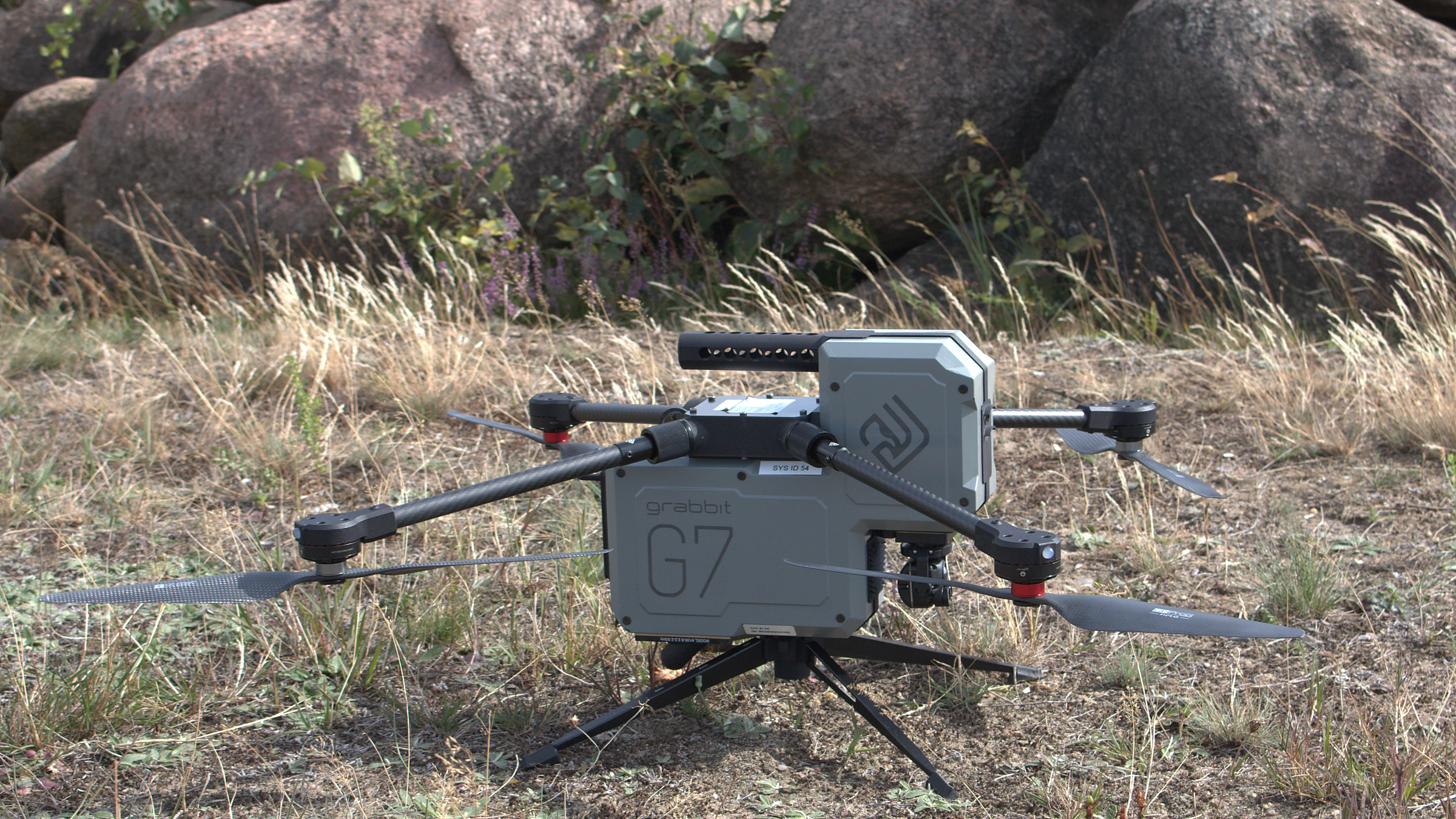 Historic Vectorbirds Grabbit G7 development platform during a field trial